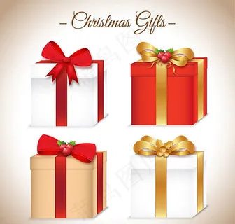 圣诞礼包矢量
