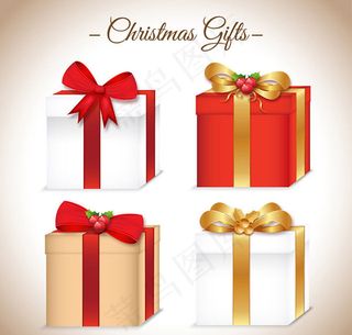 圣诞礼包矢量