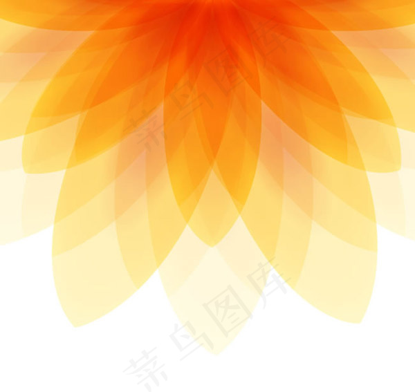 橙色花形背景ai矢量模版下载