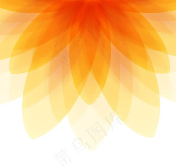 橙色花形背景ai矢量模版下载