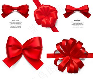 矢量红色蝴蝶结