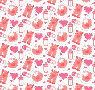 婴儿用品无缝背景,背景元素