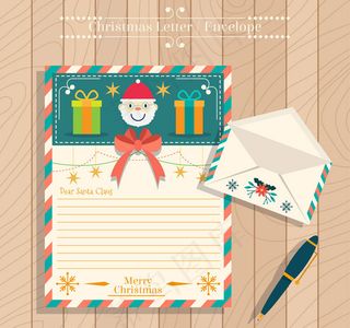 圣诞信纸和信封