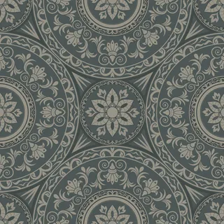 圆形复古花纹背景