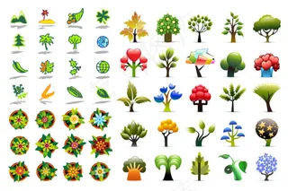 植物图标矢量,免抠元素