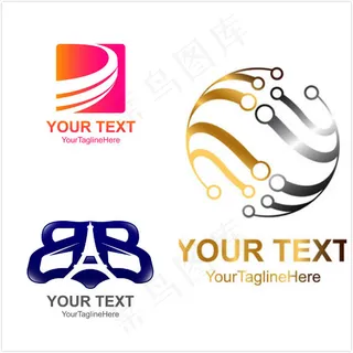 线条铁塔元素标志 线条铁塔元素标志