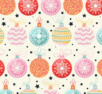 节日挂球无缝背景