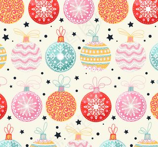 节日挂球无缝背景