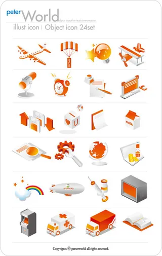 韩国风格图标,免抠元素