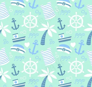 航海元素无缝背景