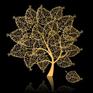 金色的树木矢量