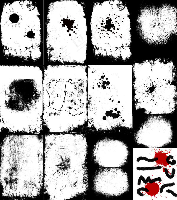 涂鸦泼墨背景,背景元素