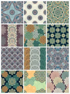 古典民族花纹底纹