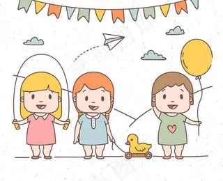 爱玩耍的小女孩