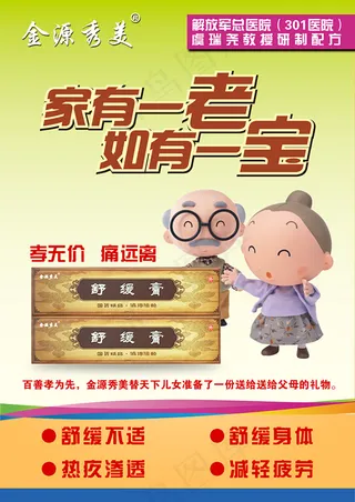 舒缓膏宣传海报
