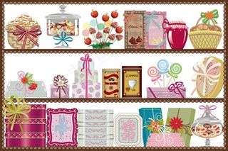 卡通橱窗糖果商店