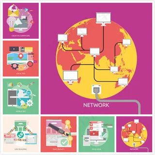 扁平化网络图案