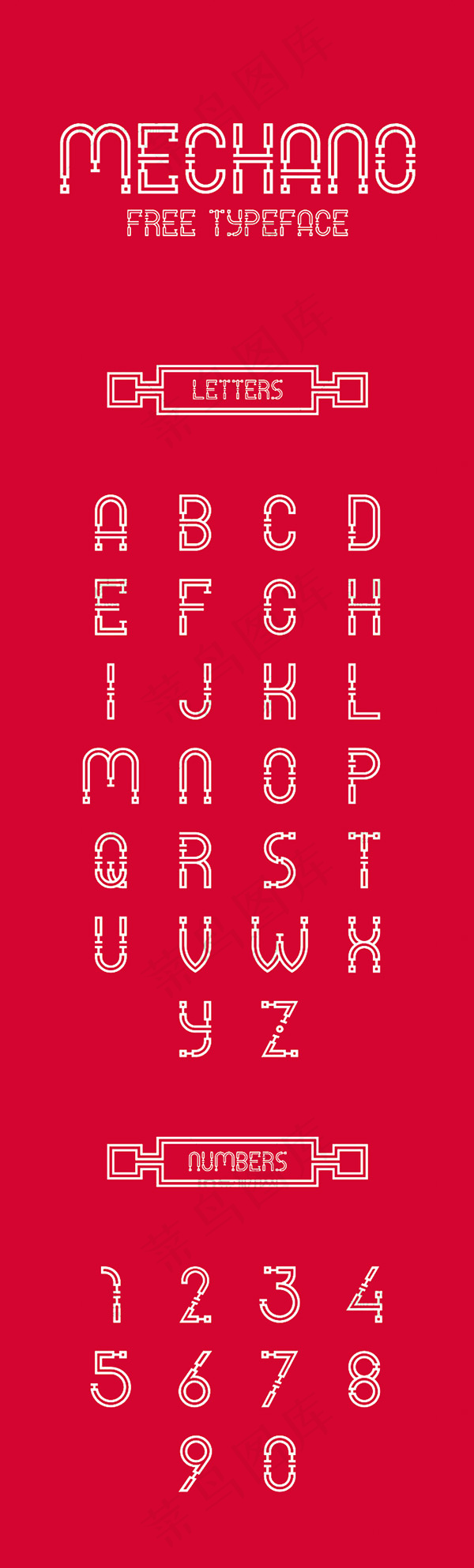 MECHANO英文字体