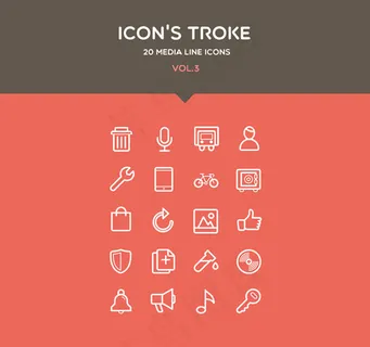 白描手机图标,免抠元素