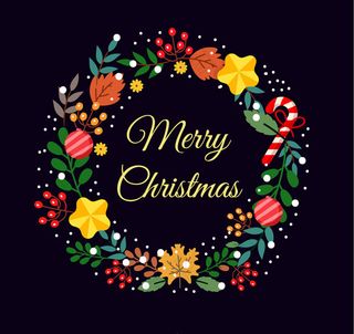 圣诞节花环矢量