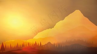 金色大自然风景