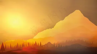 金色大自然风景