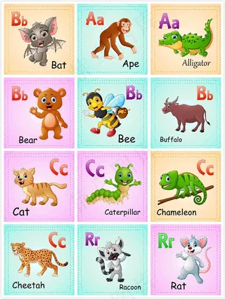 儿童英文识字卡1