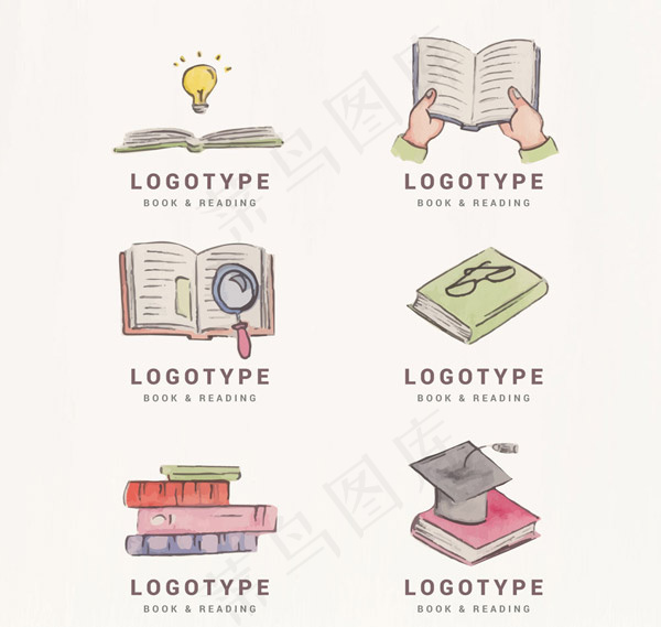 彩绘书本标志