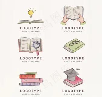 彩绘书本标志