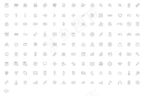 简约线条小图标,免抠元素