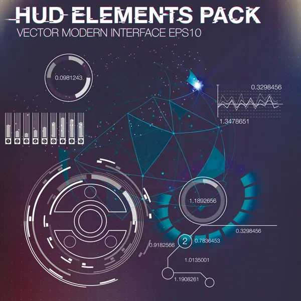 HUD图形界面eps,ai矢量模版下载