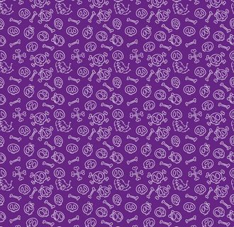 卡通骷髅无缝背景