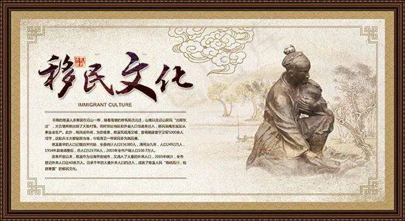 移民文化展板