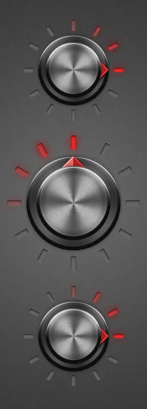 闪亮的功放旋钮