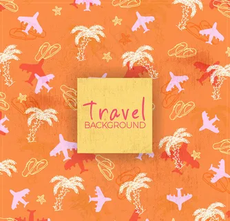 旅行元素无缝背景