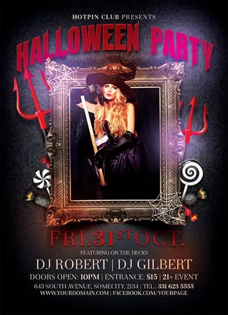 万圣节相框海报