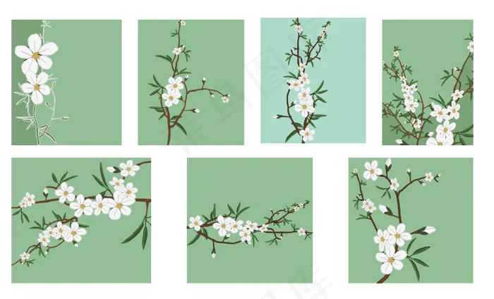 矢量白色小花cdr矢量模版下载