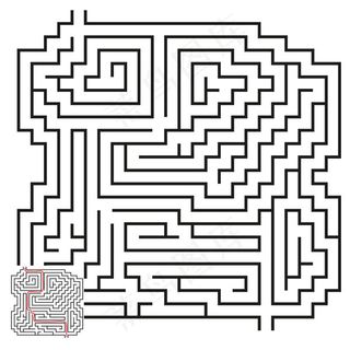 线条迷宫图案