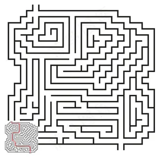 线条迷宫图案