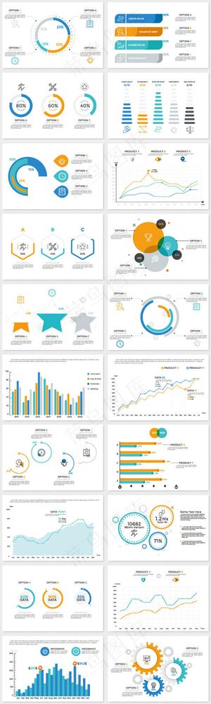 扁平化商务图表eps