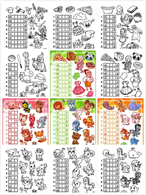 儿童绘本学习教育eps,ai矢量模版下载
