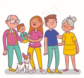 大家庭五口之家