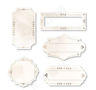 创意花纹空白标签
