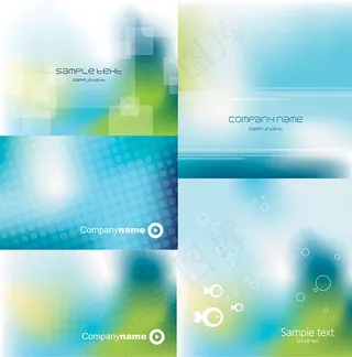 蓝色梦幻背景,背景元素