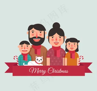 圣诞节四口之家