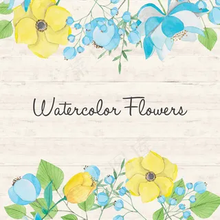 水彩花卉装饰背景