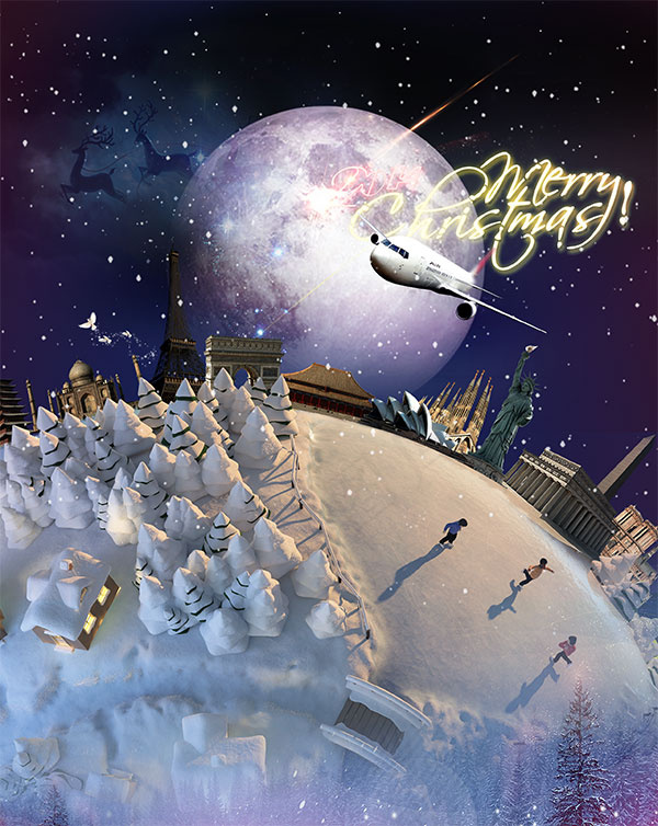 创意地球圣诞节