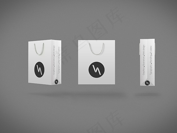 黑白简约手提袋