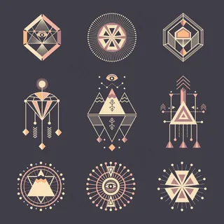 抽象几何图案标志