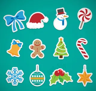 可爱圣诞贴纸